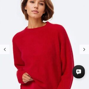 Cami NYC Vibrant Red cashmere crew Neck Sweater